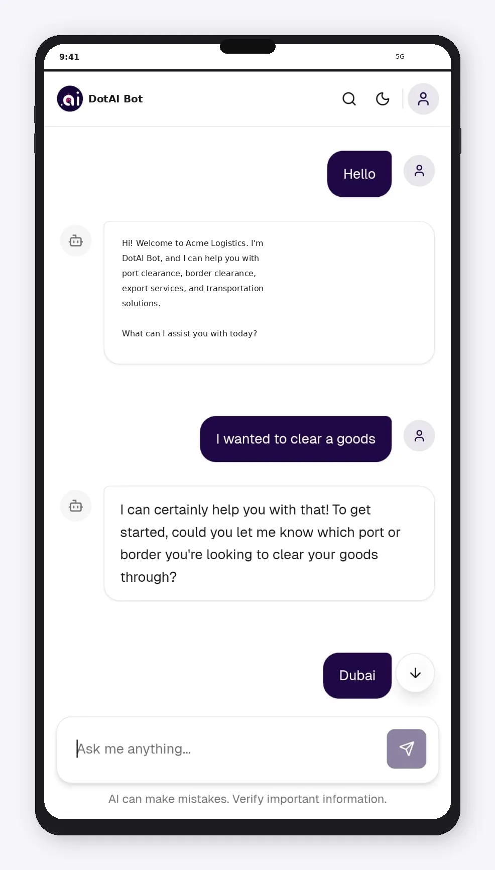 Dot AI Screen 1