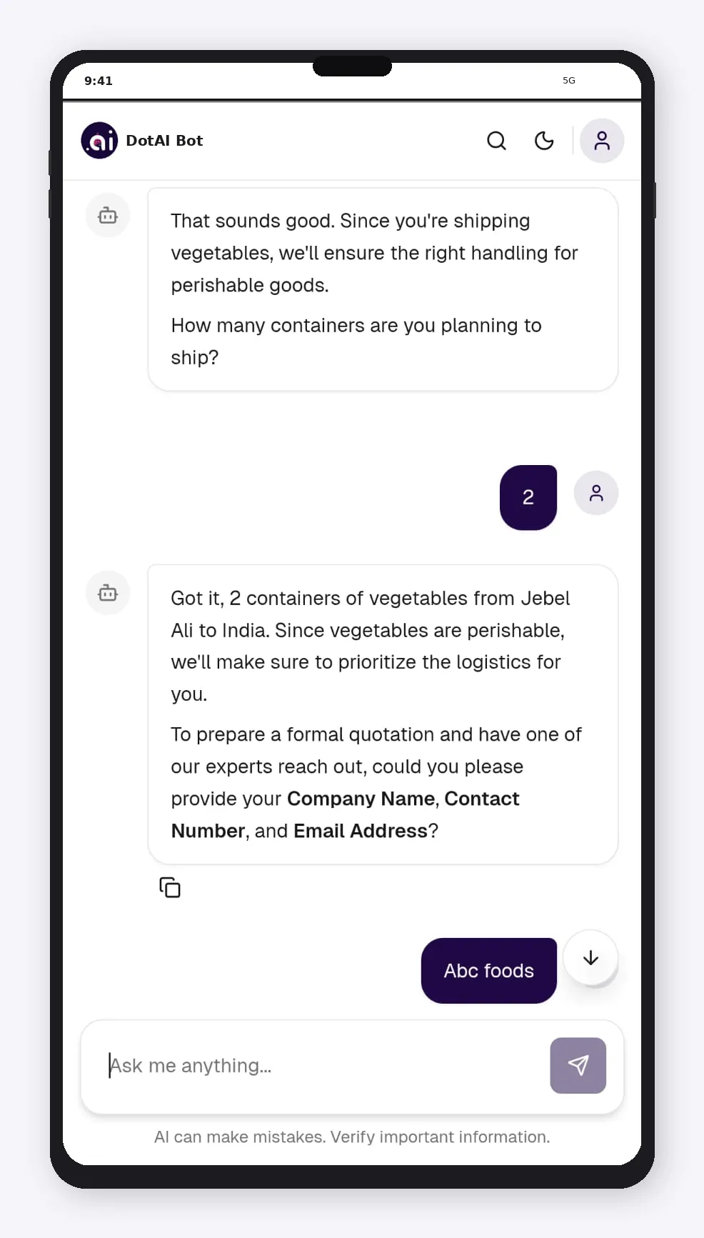 Dot AI Screen 3